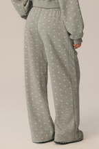 Suki Polka Dot Wide-Leg Sweatpants
