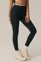 Fifi Polka Dot High-Waist Leggings