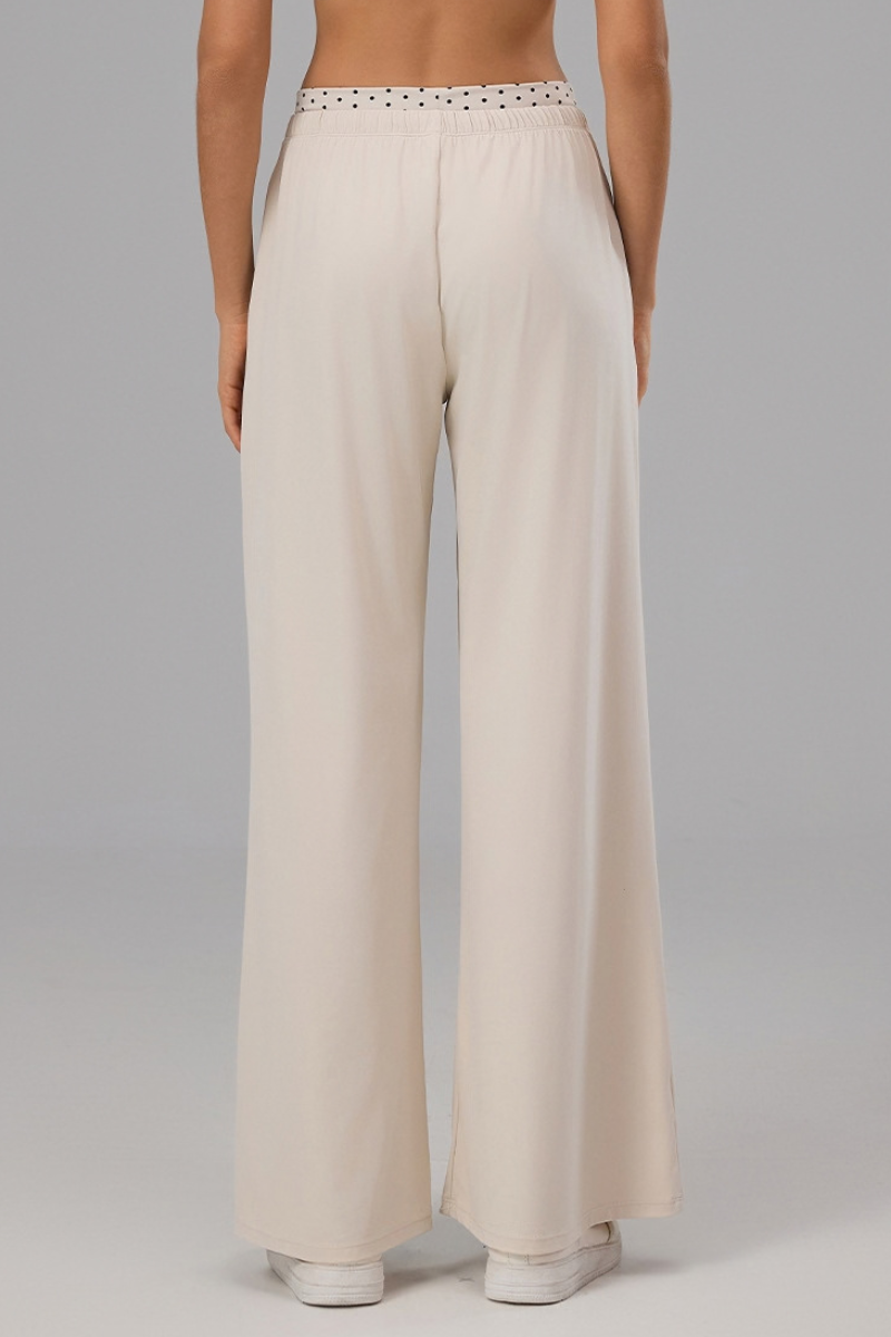 Pantalón ancho Pippa con cintura de lunares