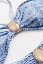 Azure Cut-Out Swimsuit