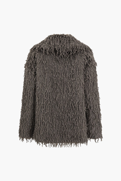 Fringe Faux Fur Palto