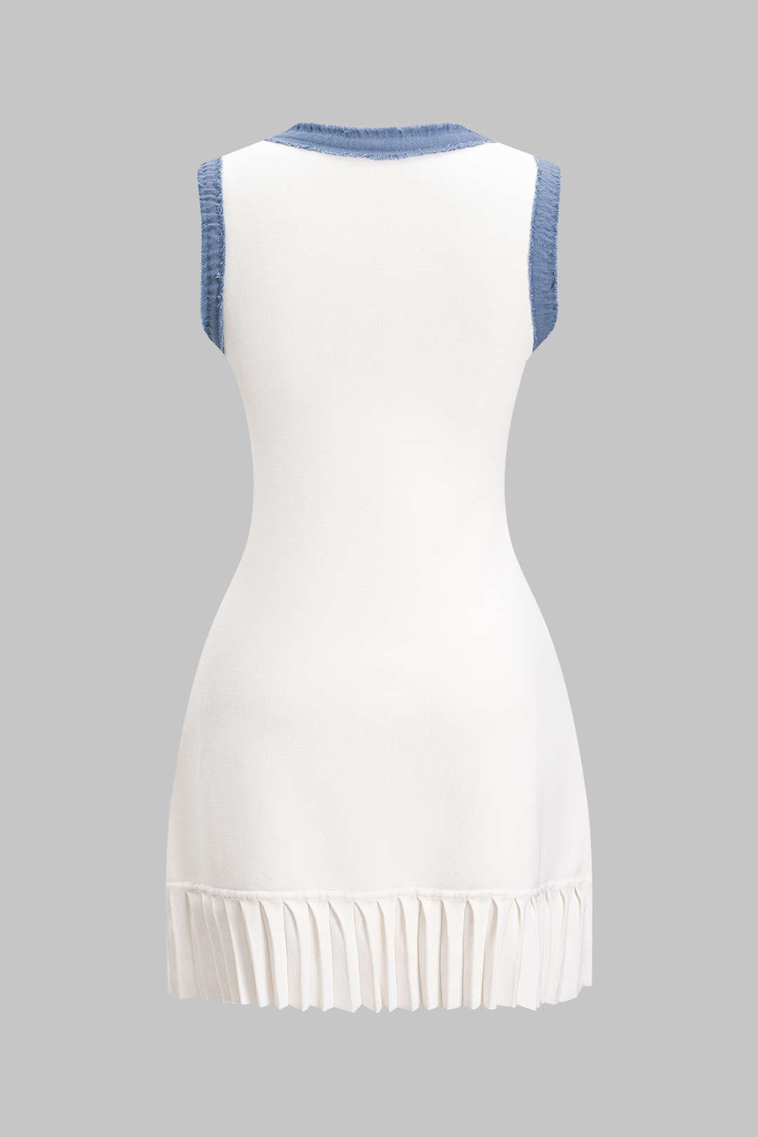 Avorio Pileli Mini Elbise