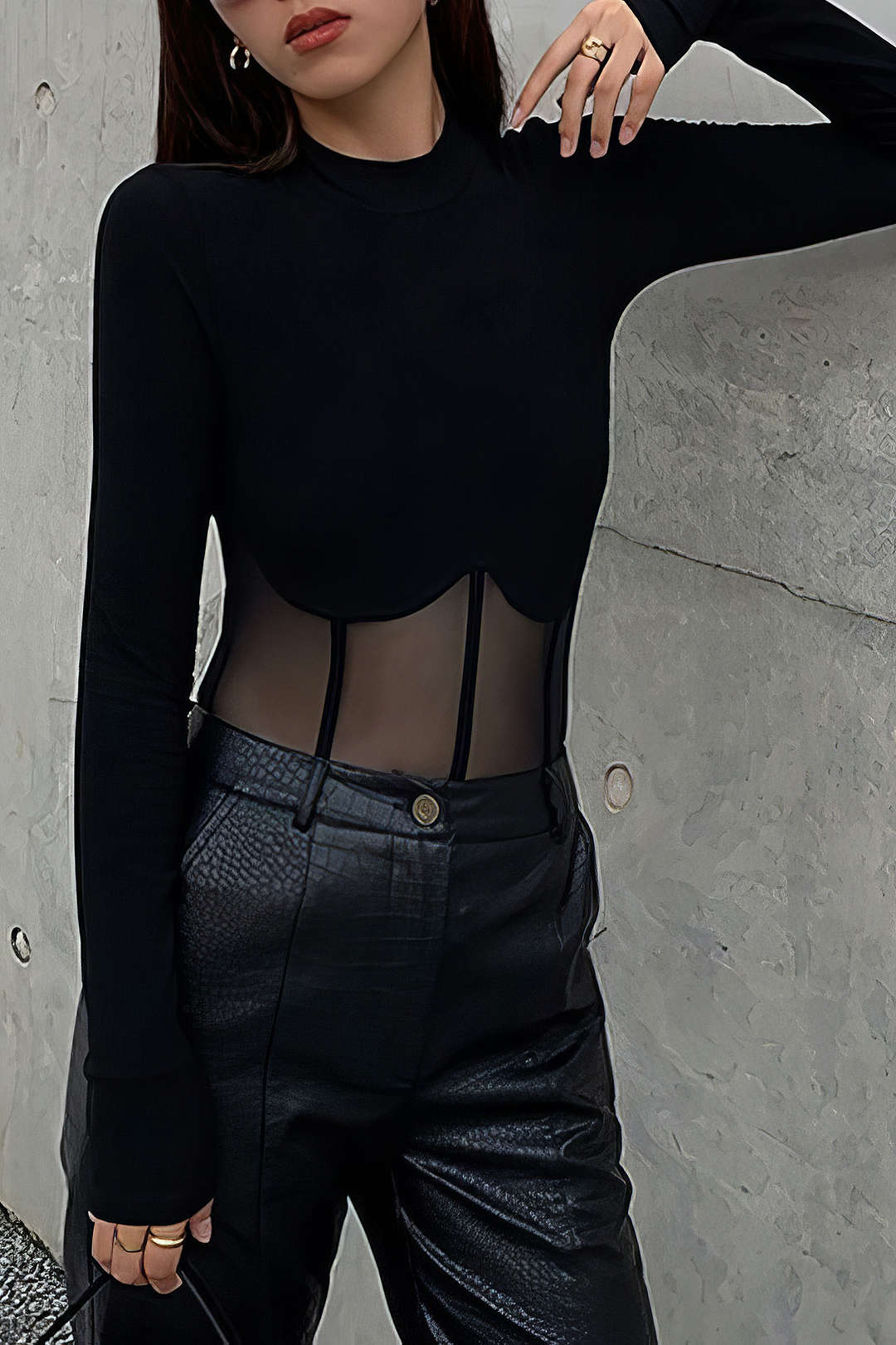 Fileli Uzun Kollu Üst 