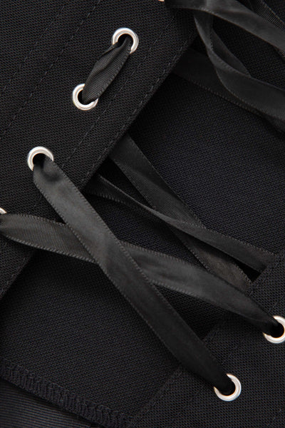 V-Hem Tie Back Corset Corset Crop