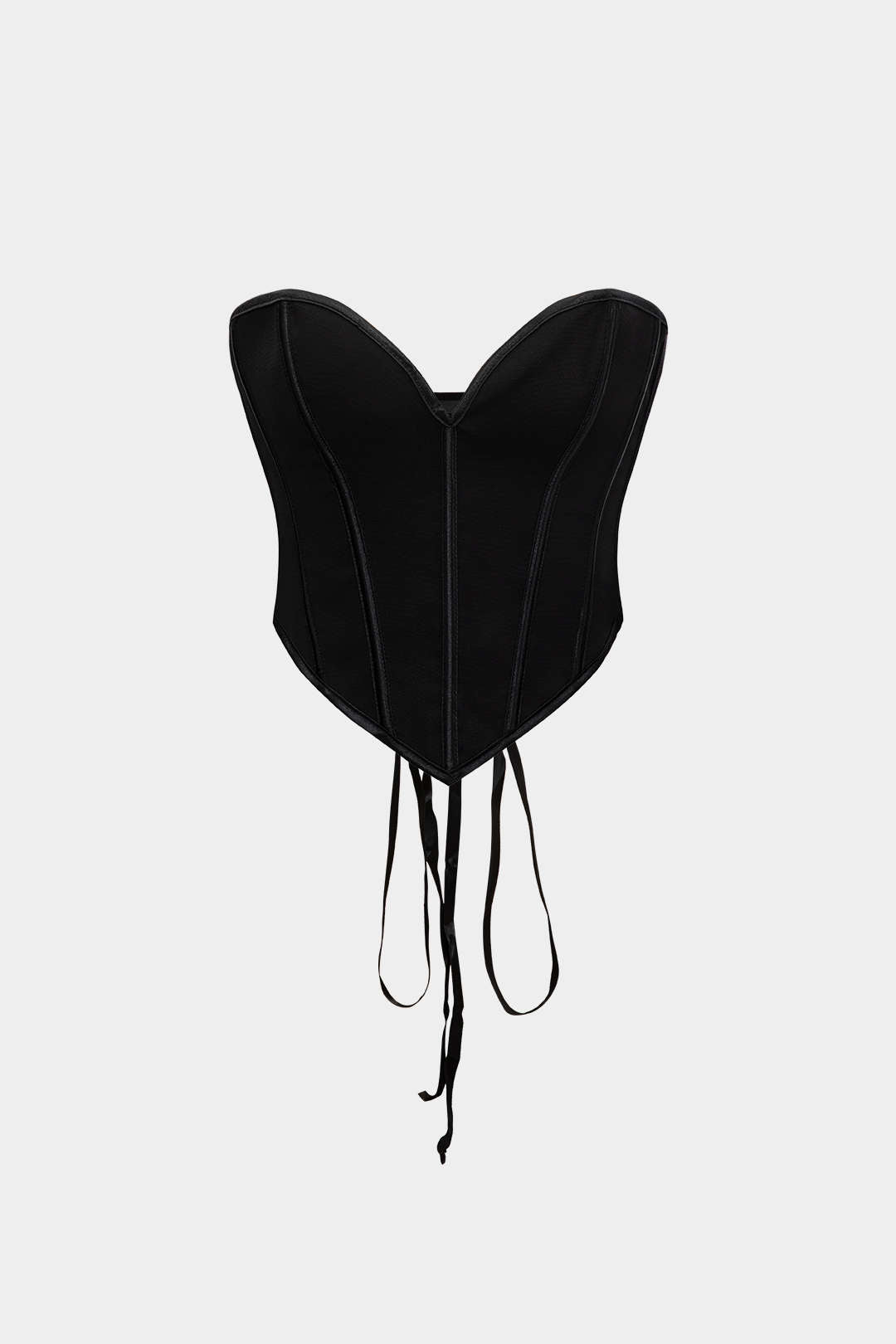V-Hem Tie Back Corset Corset Crop