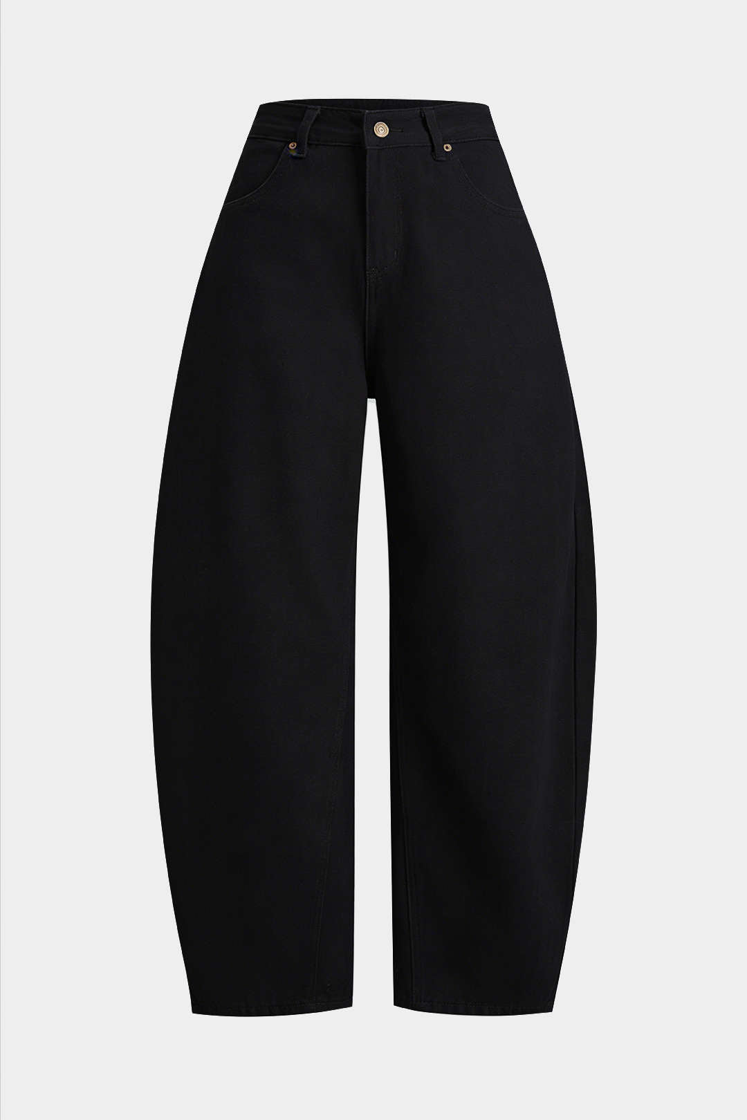 Yüksek Bel, Bol Paçalı Kot Pantolon