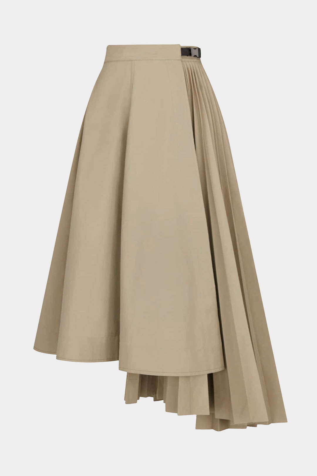 Vandoria Asymmetric Pleated Midi Skirt