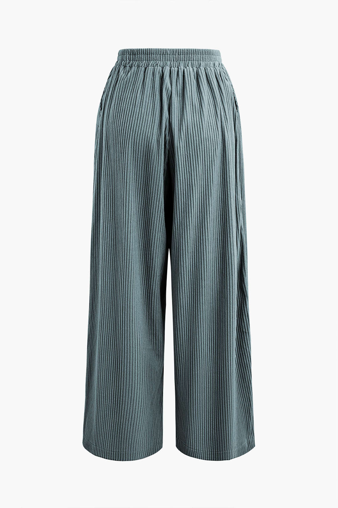 Solid Pleated Pantolon