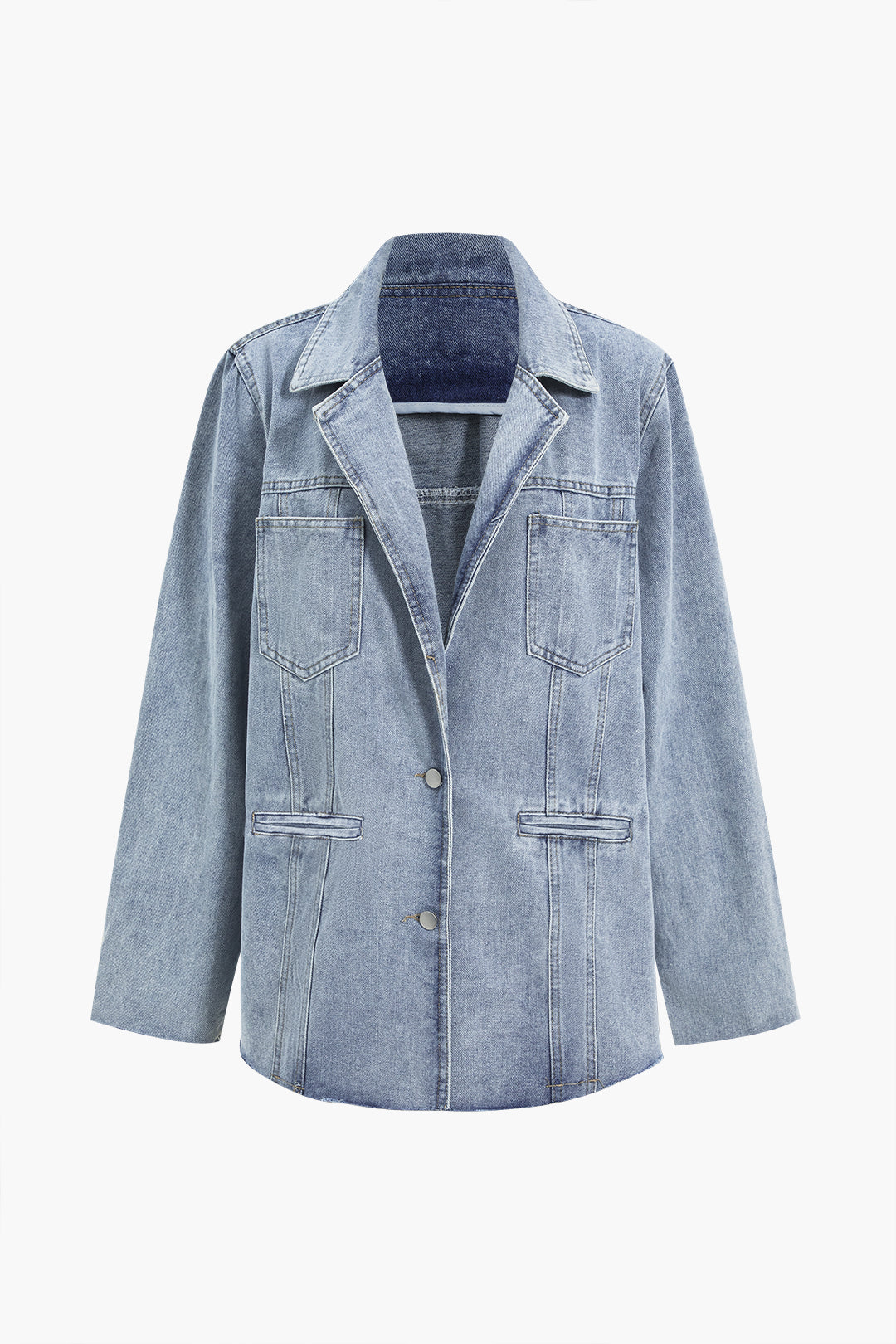 Denim Pocket Buttons Long Sleeve Jacket