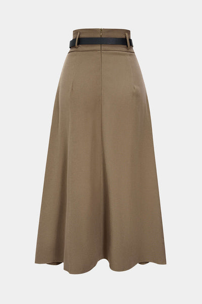 Vandoria Utility Belted Midi Skirt