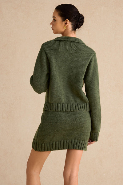 Knitted Metallic Button Long-Sleeve Hırka