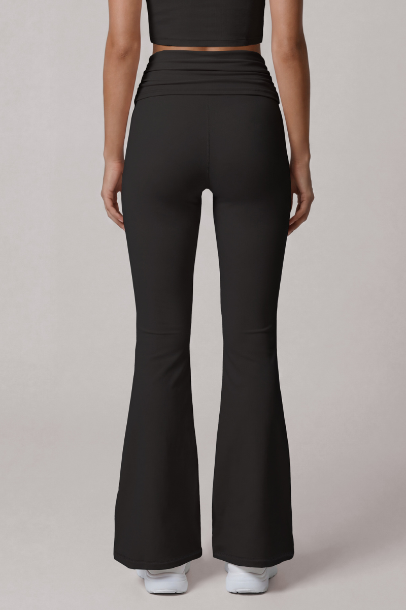 Freya Ruched-Waist Flared Pants
