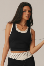 Camiseta de tirantes superpuesta Clio de lunares