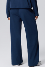 Lena Waffle Drawstring Straight Leg Pants