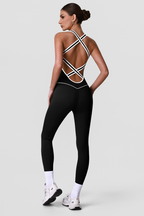 Linnea Criss-Cross Back Contrast Jumpsuit