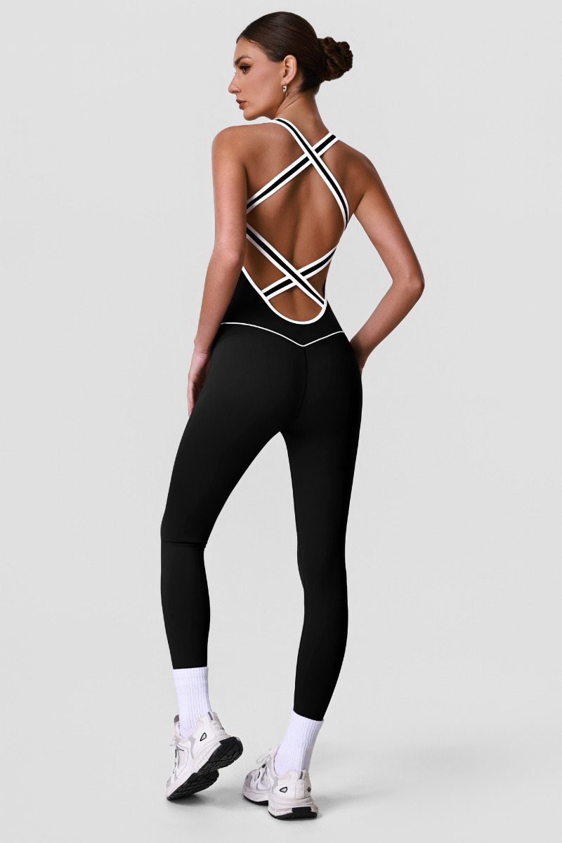Linnea Criss-Cross Back Contrast Jumpsuit