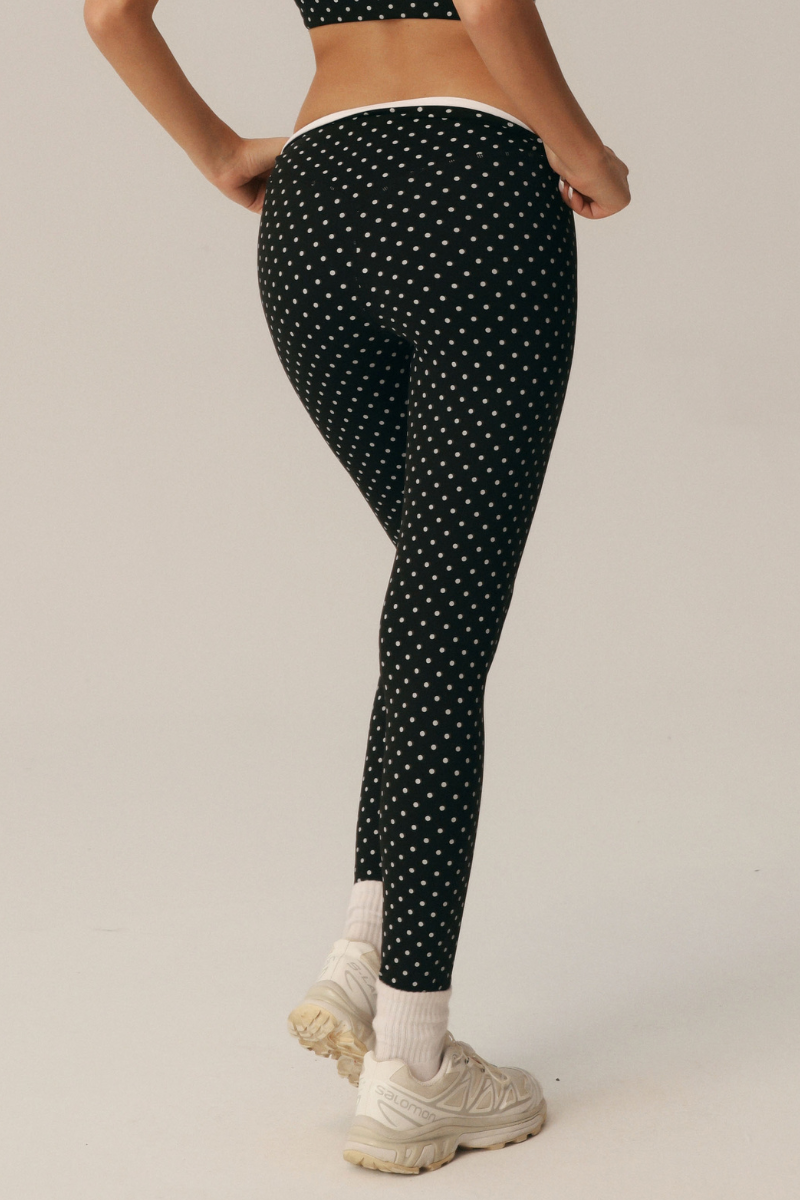 Fifi Polka Dot High-Waist Leggings