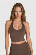 Amelie Halterneck Top – Cocoa