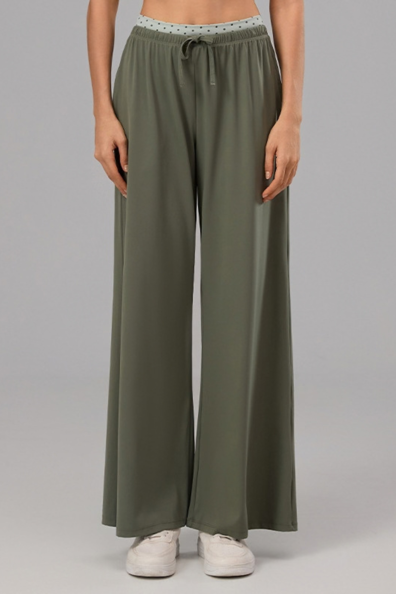 Pantalón ancho Pippa con cintura de lunares