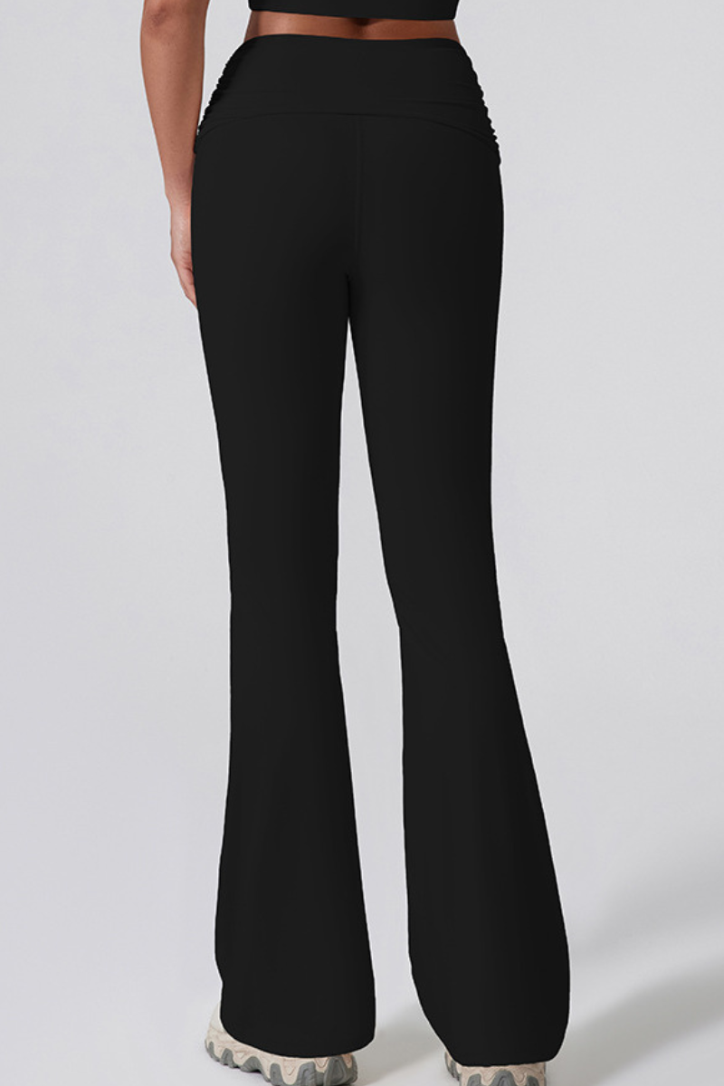 Vivi Twist-Waist Flared Leggings