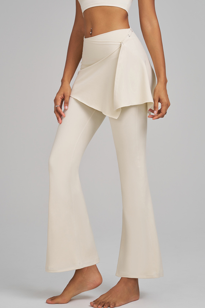 Yara Flared Leggings with Detachable Skirt Panel