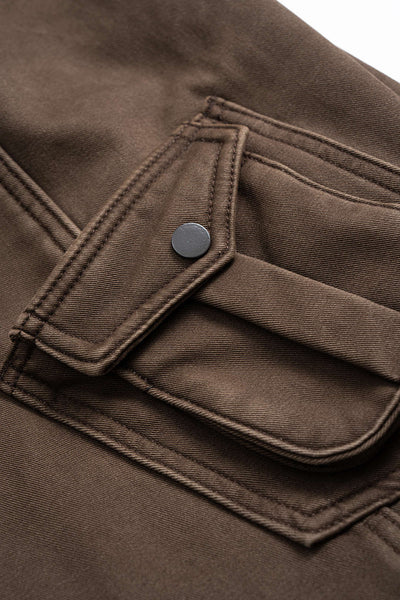 Chocolate Cargo Wide-Leg Pants