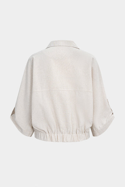 Beige Relaxed Fit Jacket