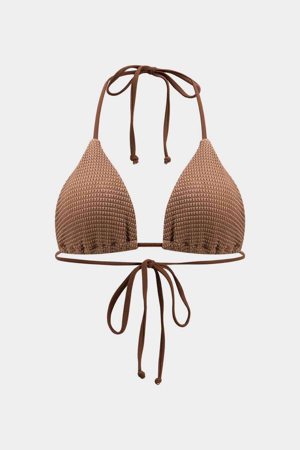 Textured Brown Bikini & Sarong