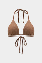 Textured Brown Bikini & Sarong