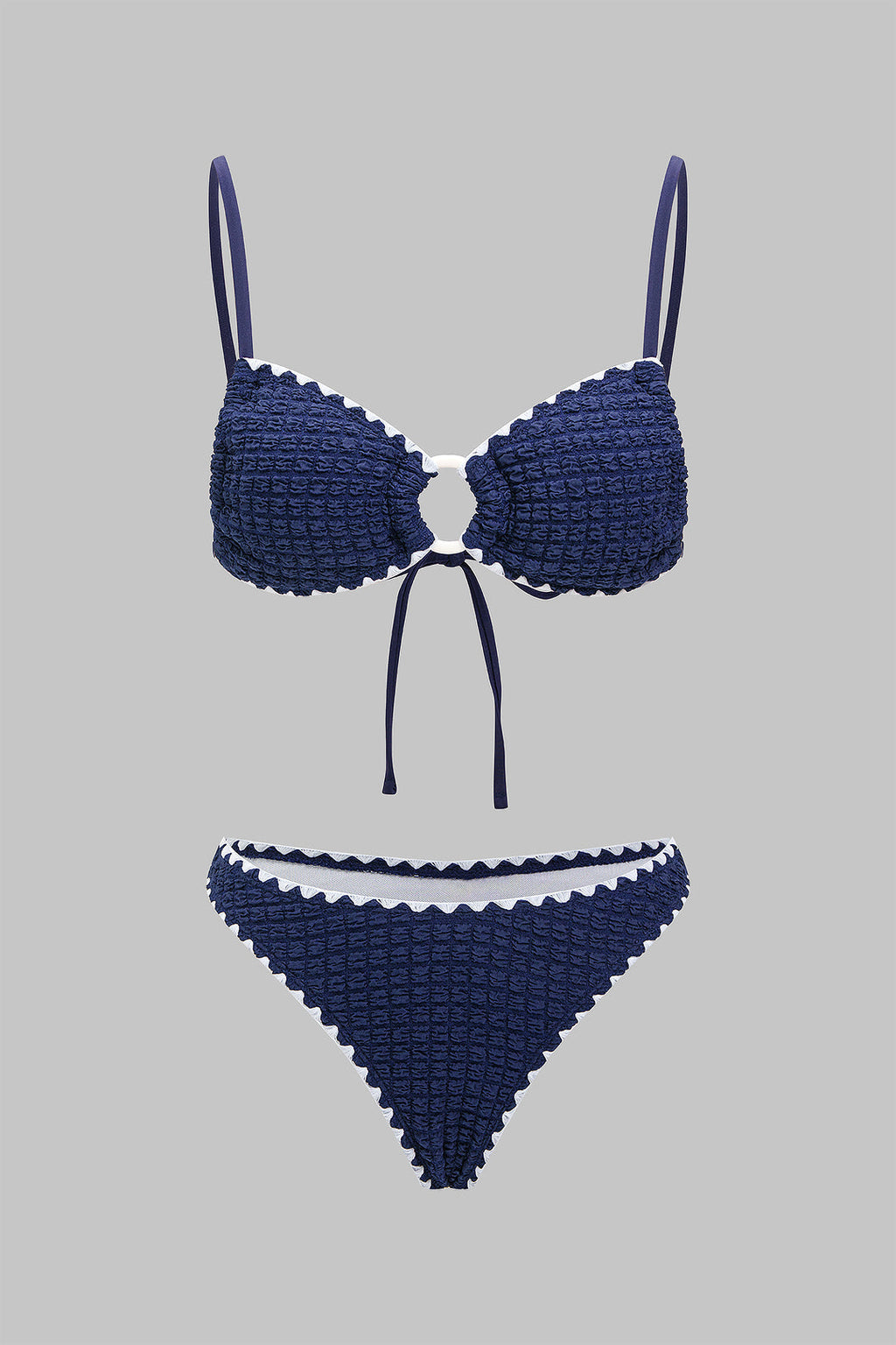 Textured Blue Bikini