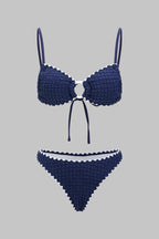 Textured Blue Bikini