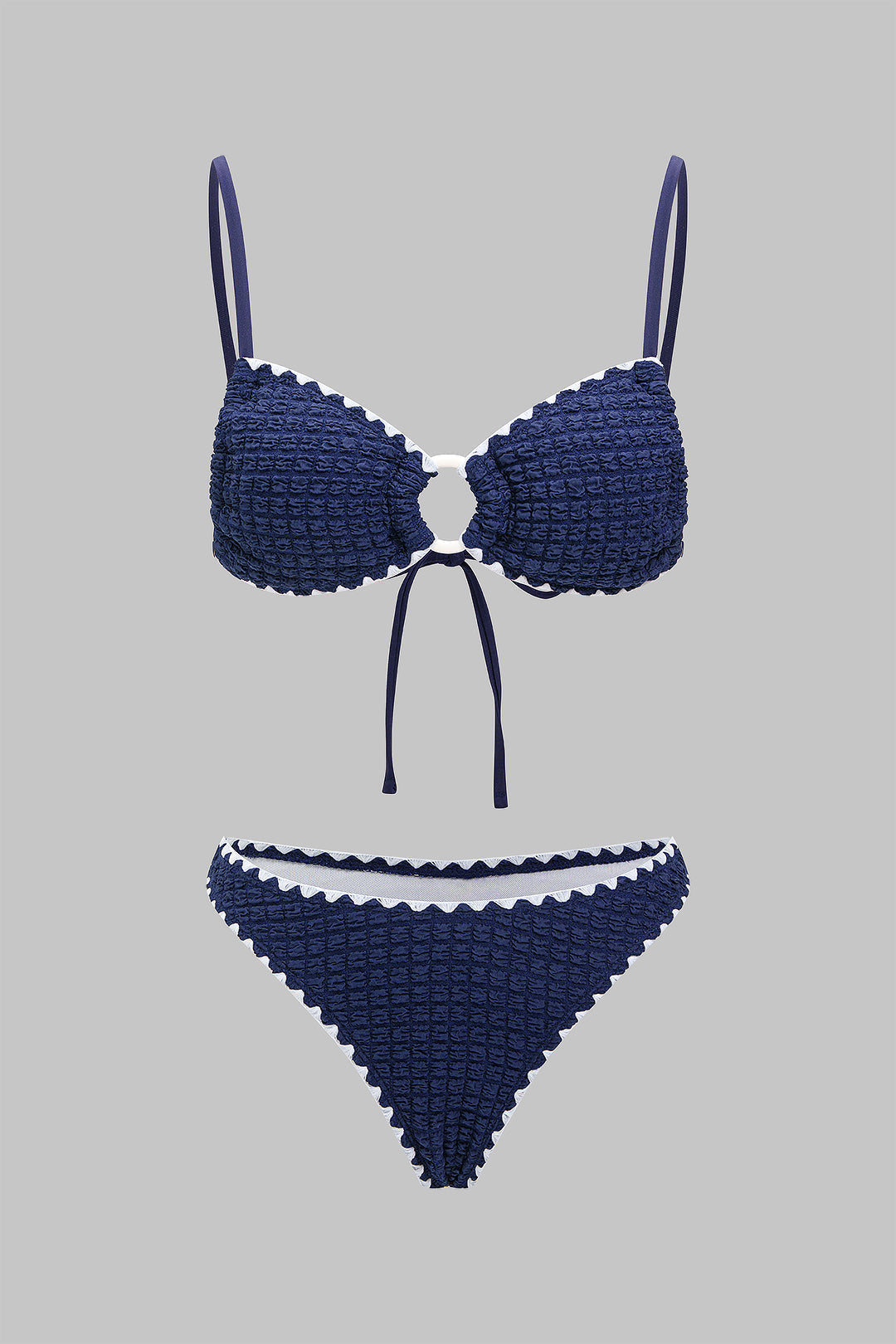 Textured Blue Bikini