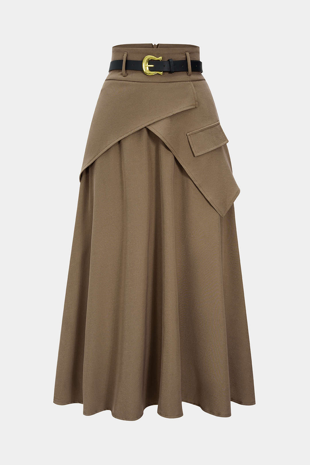 Vandoria Utility Belted Midi Skirt