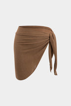 Textured Brown Bikini & Sarong