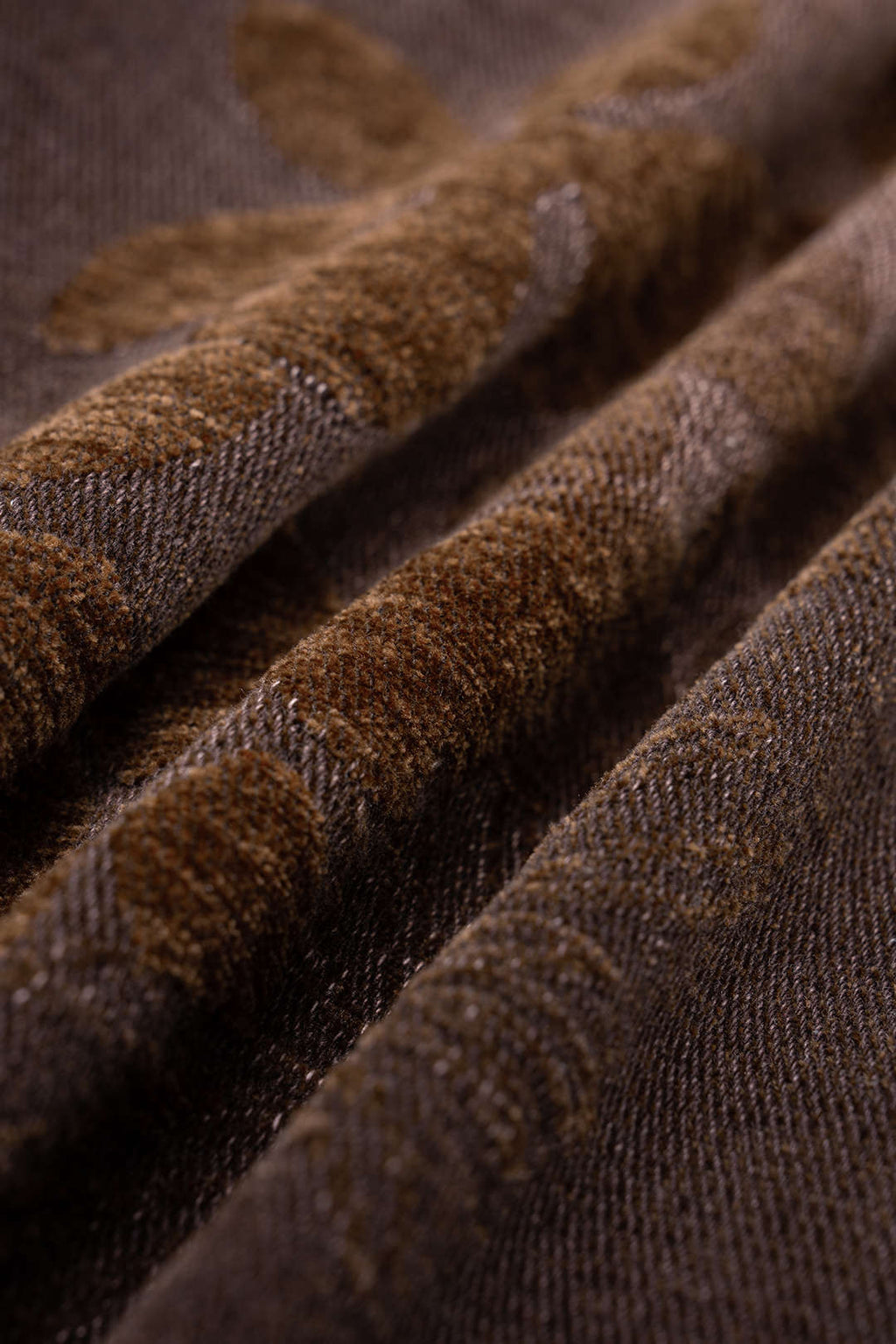 Çiçek Desenli Geniş Paçalı Kot Pantolon