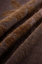 Çiçek Desenli Geniş Paçalı Kot Pantolon