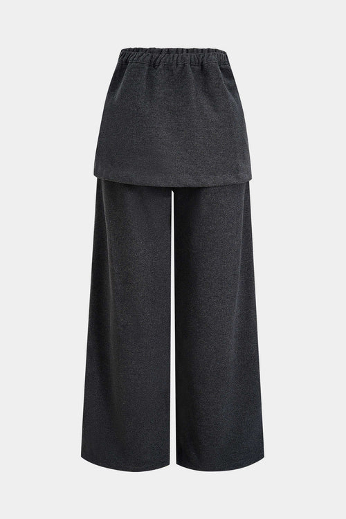 Asymmetrical Button Straight Pants