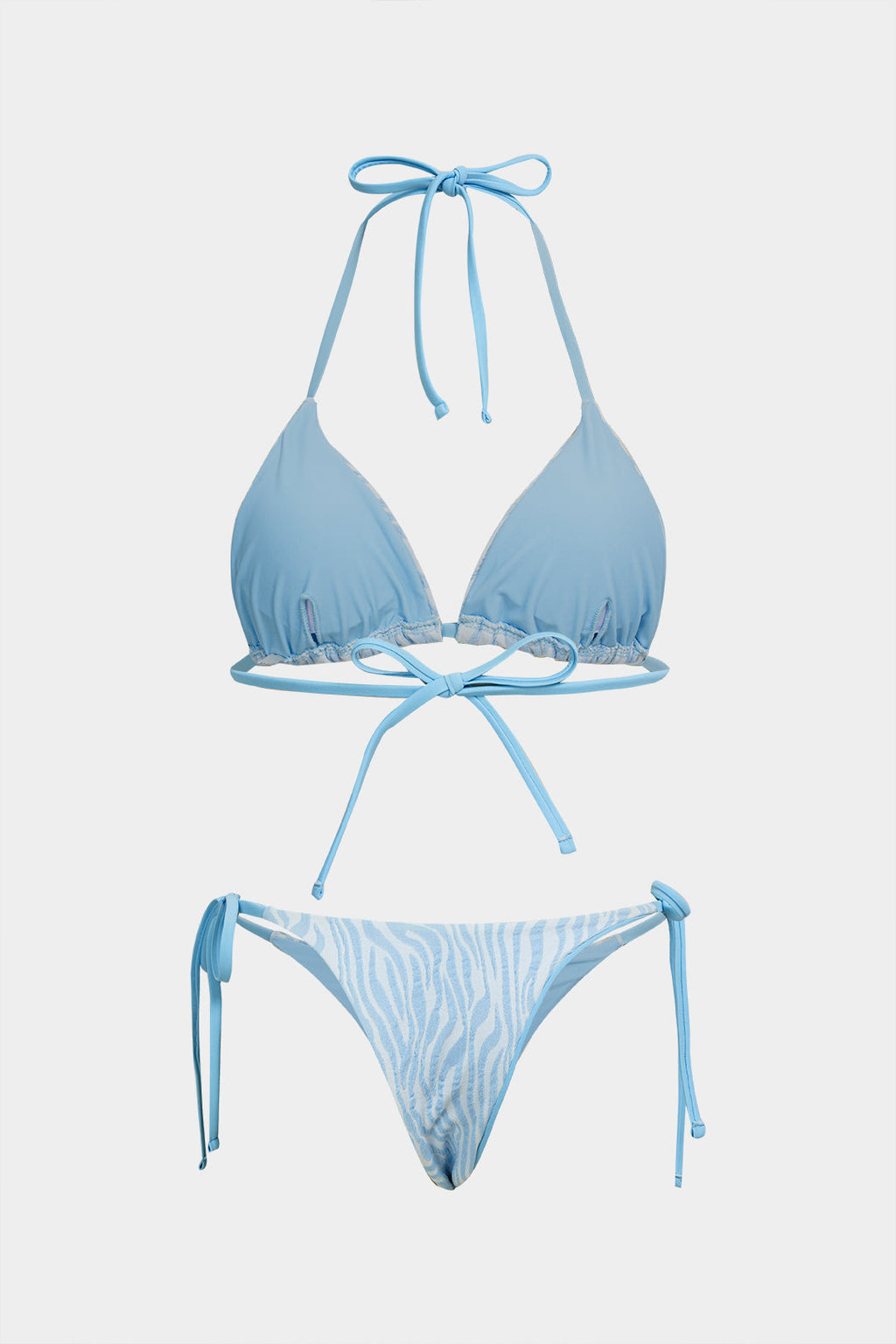 Azure Wave Tie Bikini Set