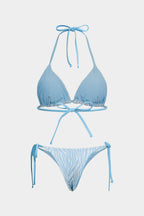 Azure Wave Tie Bikini Set