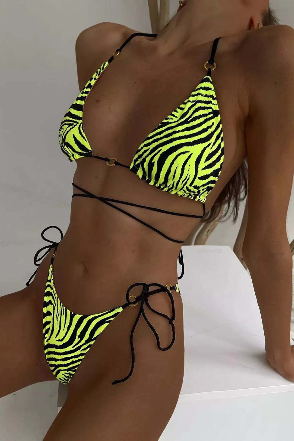 Zebra Desenli Bikini Takımı