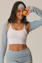 Riviera Striped Cropped Shrug
