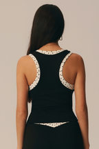 Camiseta de tirantes superpuesta Clio de lunares