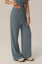 Pantaloni svasati Amalfi a righe con coulisse
