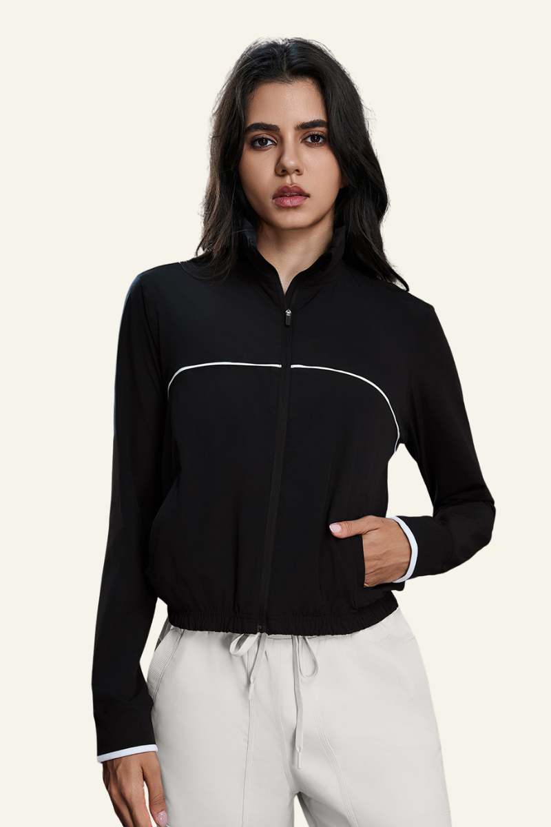 Women's Athletic  Windproof Stand-Collar Jacket