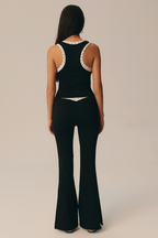 Conjunto Clio de camiseta de tirantes y pantalón acampanado de lunares