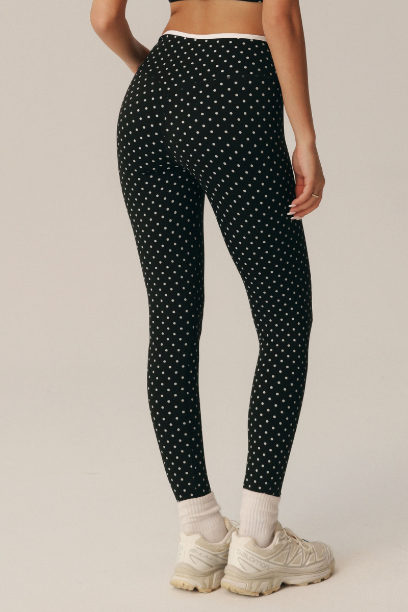 Fifi Polka Dot High-Waist Leggings