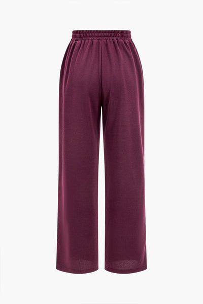 Ease One Shoulder Crop Sweat &amp; Palazzo Tracksuit Set