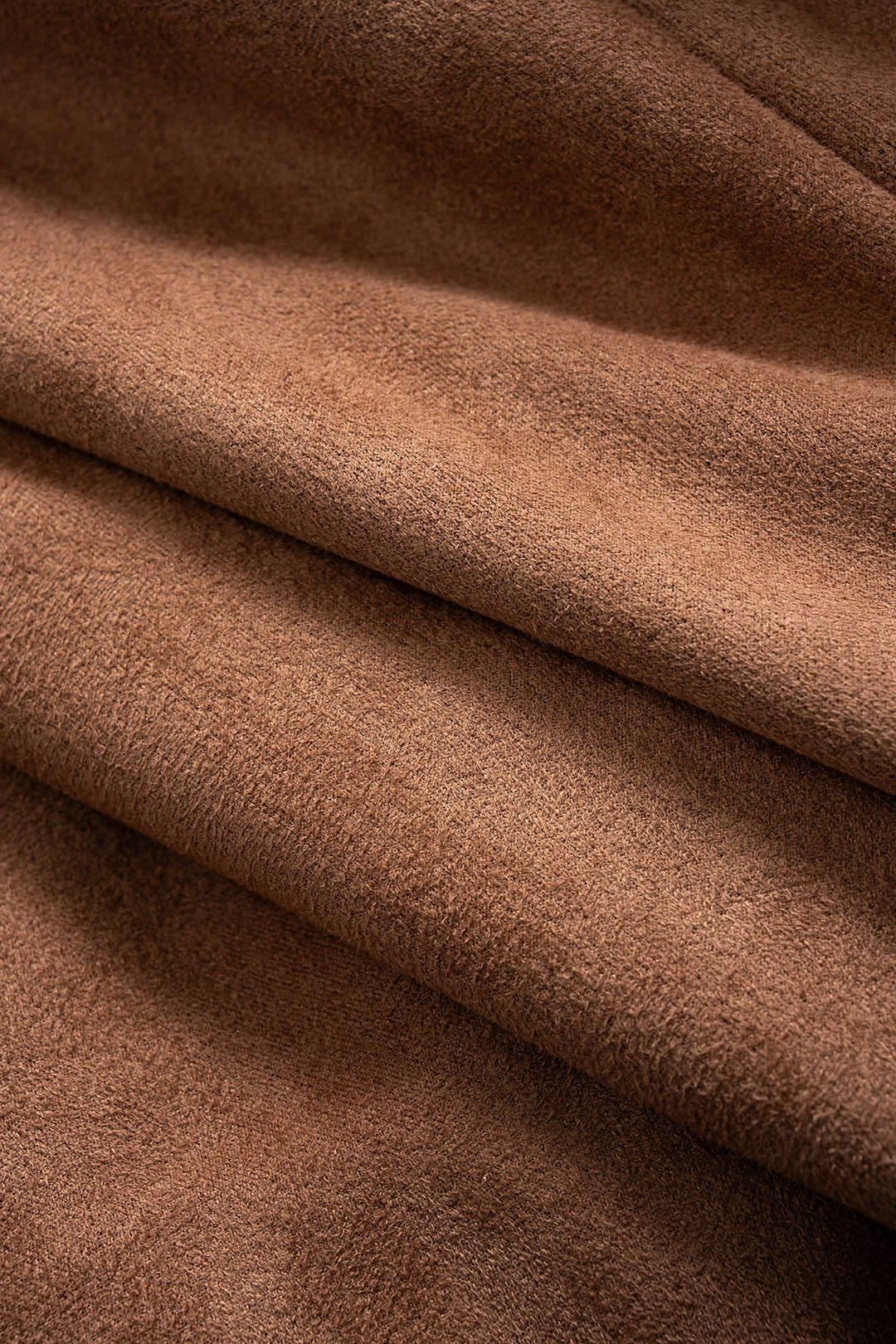 Camel Sculpted Suede Jacket