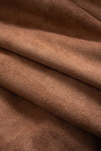 Camel Sculpted Suede Jacket