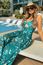 Turquoise Print Pareo Set